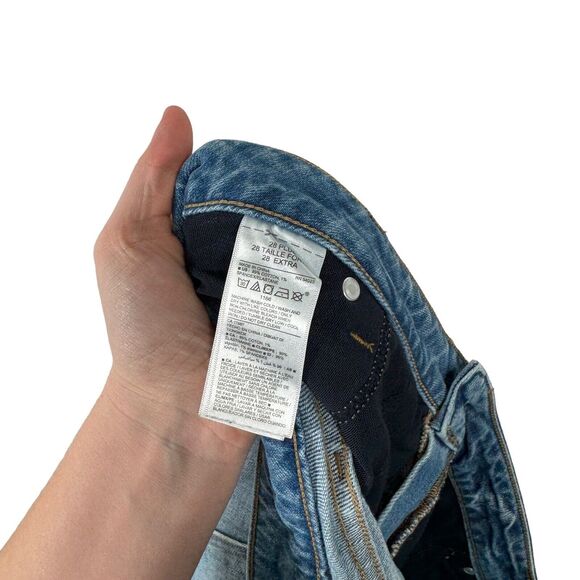 Old Navy Light Wash Denim Skirt Raw Hem Button Fly Boho Festival Womens 28 Plus - Picture 6 of 7